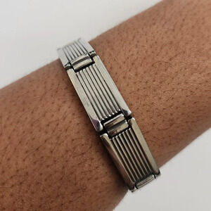 Men's Beautiful Silver Vintage Link Chain Bracelet Heavyweight Metal